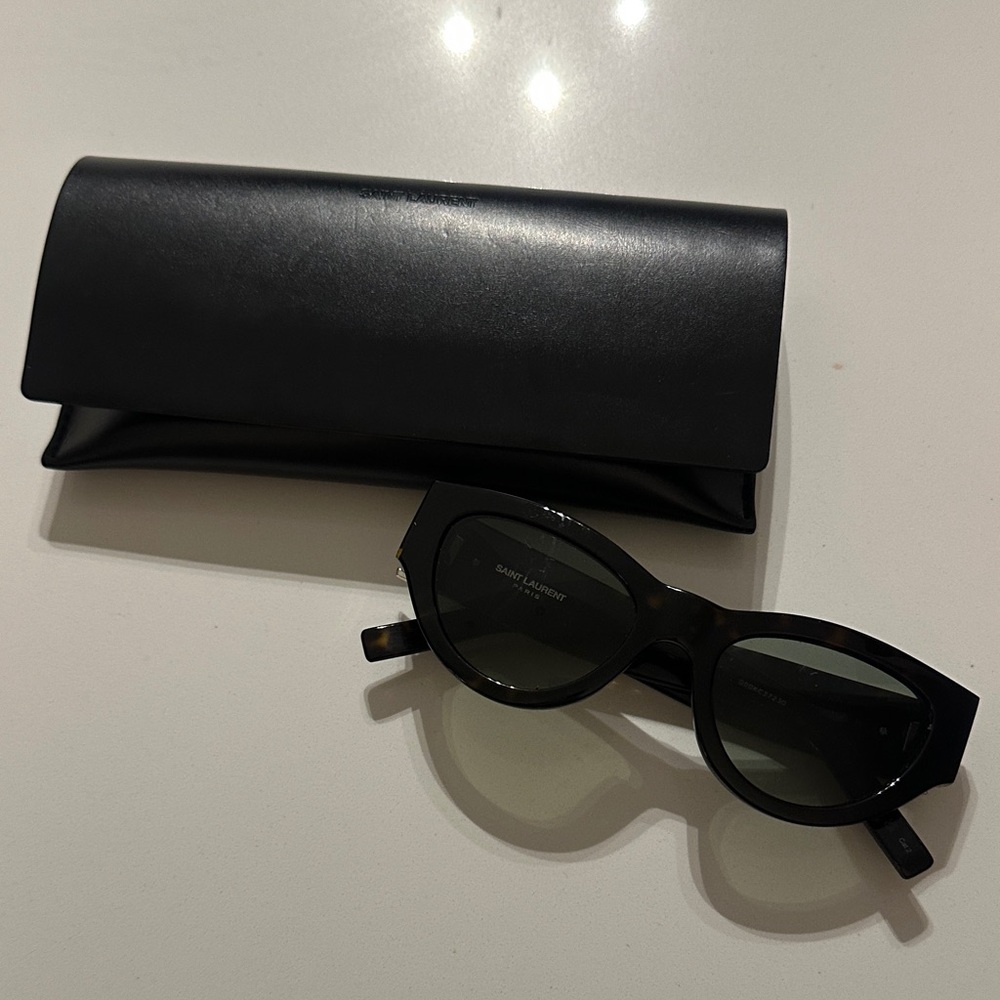 Saint Laurent SLM94 Tortoise Sunglasses with Case